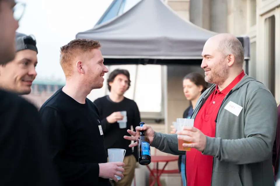 Networking at ELC meetup #12 at Apify