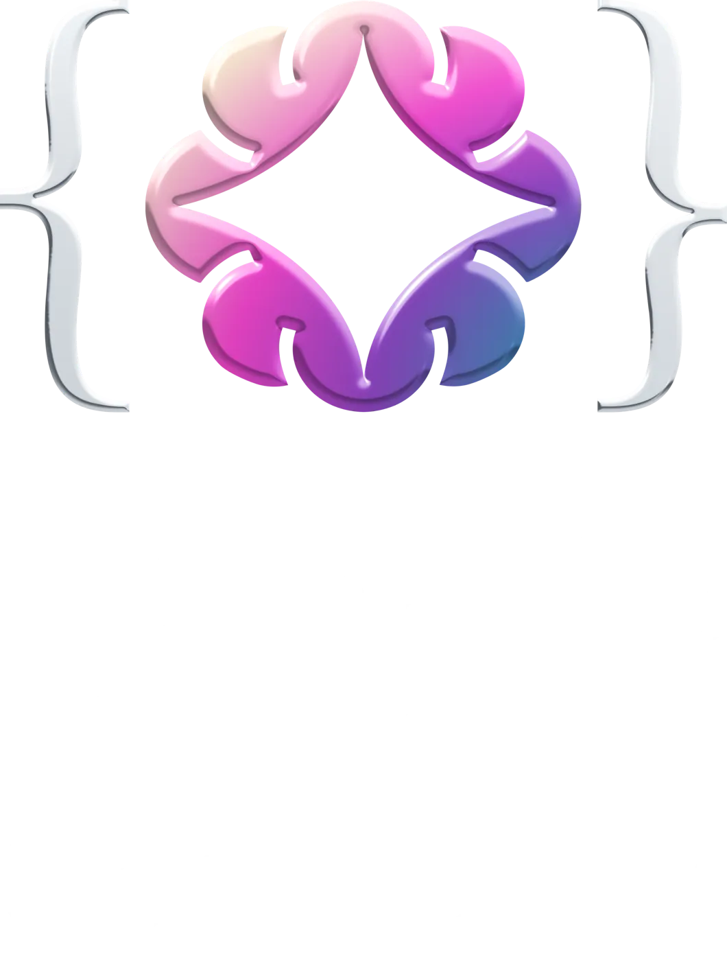 Engineering Leaders Community logo, vertical White version on a deep navy background