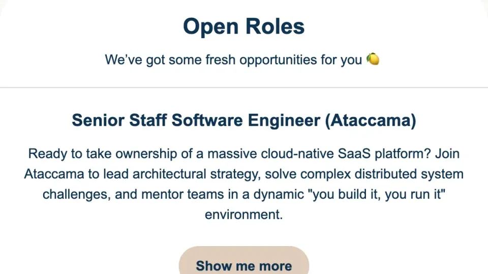 Open Roles in the ELC newsletter, Ataccama
