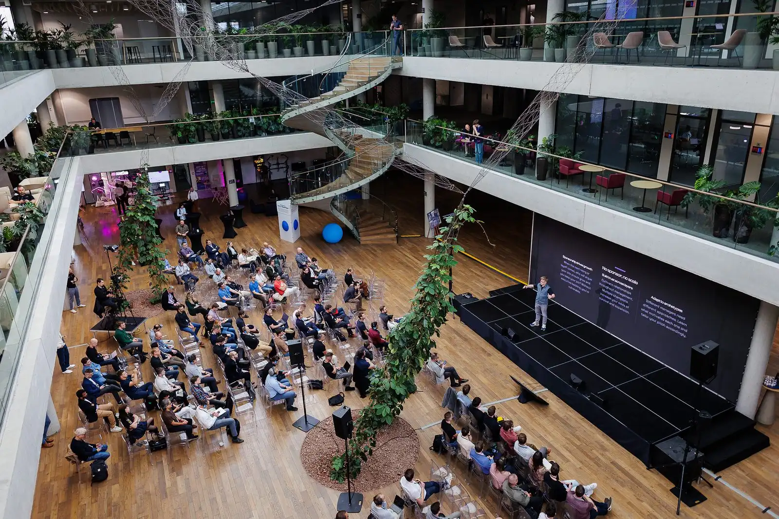 A full atrium at ELC Conference 2026 from the balcony.